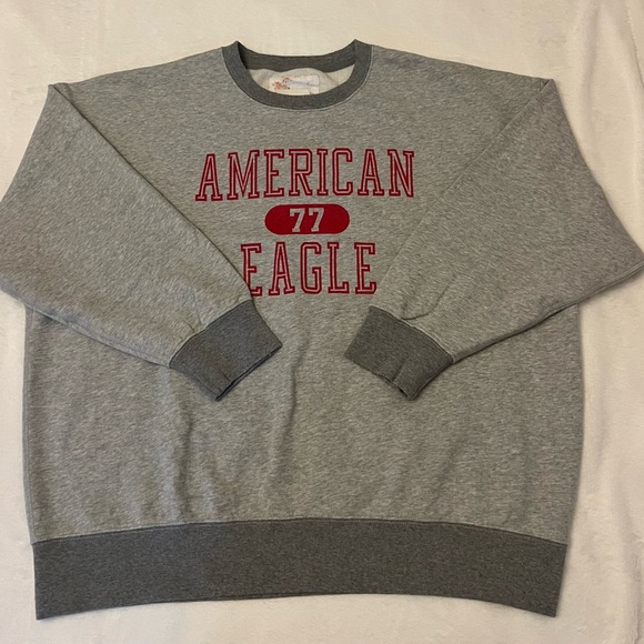 American Eagle Outfitters Gray Sweatshirt with Red Print - Picture 2 of 5